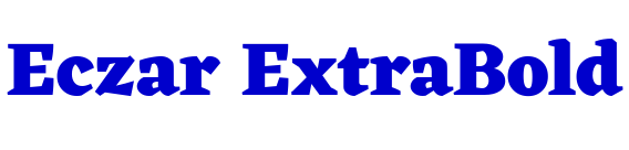 Eczar ExtraBold الخط